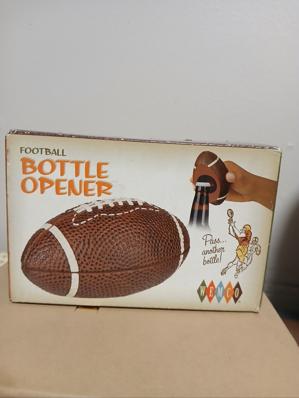 Wembley Football Bottle Opener in Brown and White